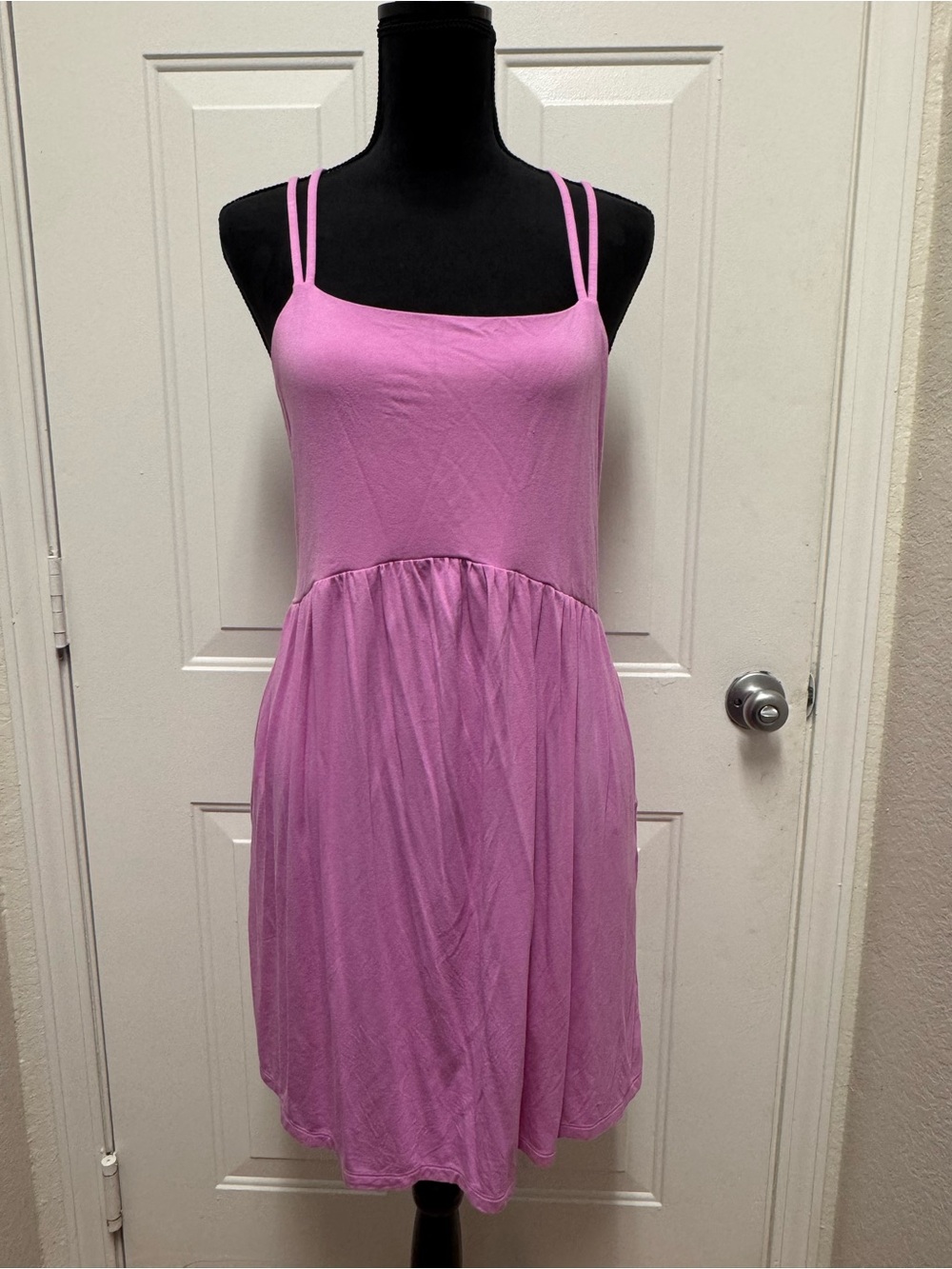 Old Navy Pink Double-Strap Midi Dress